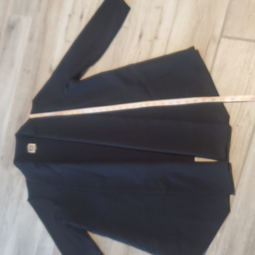 Anne Klein Womens Black Knit Viscose Blazer Jacket Medium Office Work Formal - Picture 6 of 8